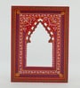 Red Color Handpainted Engineered Wood Jharokha Frame
