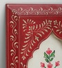 Red Color Handpainted Engineered Wood Jharokha Frame