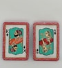 Red Color Handpainted Engineered Wood King & Queen Jharokha Frame