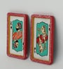 Red Color Handpainted Engineered Wood King & Queen Jharokha Frame