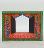 Red Color Handpainted Mango Wood Jharokha Window