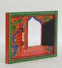 Red Color Handpainted Mango Wood Jharokha Window