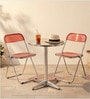 Red Colour Acrylic Finish Folding Ether Chair