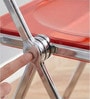 Red Colour Acrylic Finish Folding Ether Chair