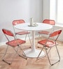 Red Colour Acrylic Finish Folding Ether Chair