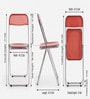 Red Colour Acrylic Finish Folding Ether Chair