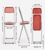 Red Colour AetherGlace Folding Chair With Table