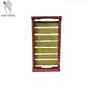 Red Colour Distress Look Sheesham Wood Handcarved Rectangular Set Of 2 Wall Art With Krishna