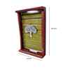 Red Colour Distress Look Sheesham Wood Handcarved Rectangular Set Of 2 Wall Art With Tree