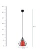 Trieste Red Metal Hanging Light