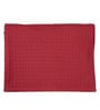 Red Solid Cotton 55x82 Inches Sofa Throw