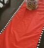 Red Cotton Pom-Pom Table Runner