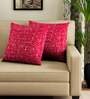 Cotton Solid Color 16x16 Inch Cushion Covers (Set Of 2)