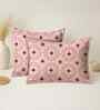 Red Cotton 27x18 Inches Pillow Covers (Set of 2)