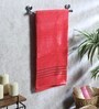 Red Solid 400 GSM Cotton Bath Towel