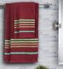 Maroon Solid 450 GSM Cotton 4 Pieces Towel Set