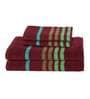 Maroon Solid 450 GSM Cotton 4 Pieces Towel Set
