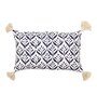 Blue Cotton Abstract 12x20 inches Cushion Covers (1PC)