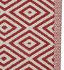 Red Cotton 2 ft x 3 ft Hand Woven Dhurrie