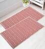 Red Cotton 2 ft x 3 ft Hand Woven Dhurrie