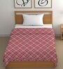 Red Cotton Floral 500 GSM Single Bed Comforter