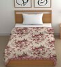 Red Cotton Floral 500 GSM Single Bed Comforter