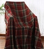 Red Cotton Abstract 68x56 Inches Sofa Throw