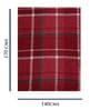 Red Cotton Abstract 72x60 Inches Sofa Throw