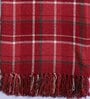 Red Cotton Abstract 72x60 Inches Sofa Throw