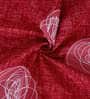 Floral (72x52) Red Cotton Blend Table Cloth