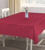 Stripes (90x60) Red Cotton Blend Table Cloth