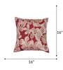 Red Cotton Blend Traditional 16x16 inches Cushion Covers (1pc)