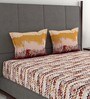 100% Cotton 132TC Double Bedsheet With 2 Pillow Covers