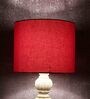 Amber Red Cotton Fabric Solid Lampshade