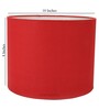 Amber Red Cotton Fabric Solid Lampshade