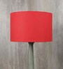 Paola Red Cotton Fabric Solid Lampshade