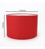 Paola Red Cotton Fabric Solid Lampshade