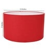 Fegan Red Cotton Fabric Solid Lampshade