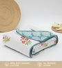 Red Cotton Floral 150 GSM Single Bed AC Room Blanket