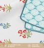 Red Cotton Floral 150 GSM Single Bed AC Room Blanket