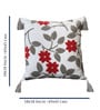 Red Cotton Floral 18x18 inches Cushion Covers (Set of 2)