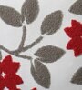 Red Cotton Floral 18x18 inches Cushion Covers (Set of 5)