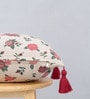 Red Cotton Floral 20x20 inches Cushion Cover