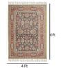Red Cotton 4 ft X 6 ft Hand Woven Dhurrie