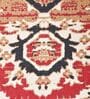 Red Cotton Floral 5.7 x 4 Feet Dhurries