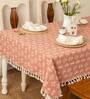 Dahlia (60x60) Pink & White Cotton Table Cloth