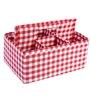 Red & white Cotton Foldable  Drawer Organisers