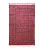 Red Cotton Abstract 3x2 Hand Woven Dhurrie