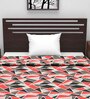 Red Cotton Geometric 120 GSM Reversible Single Bed Dohar