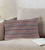Multicolor Woven Cotton 22 x 14 Inches Cushion Cover